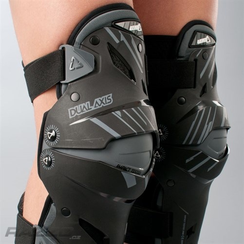 Leatt Dual Axis 2016 шарнирные наколенники, черный