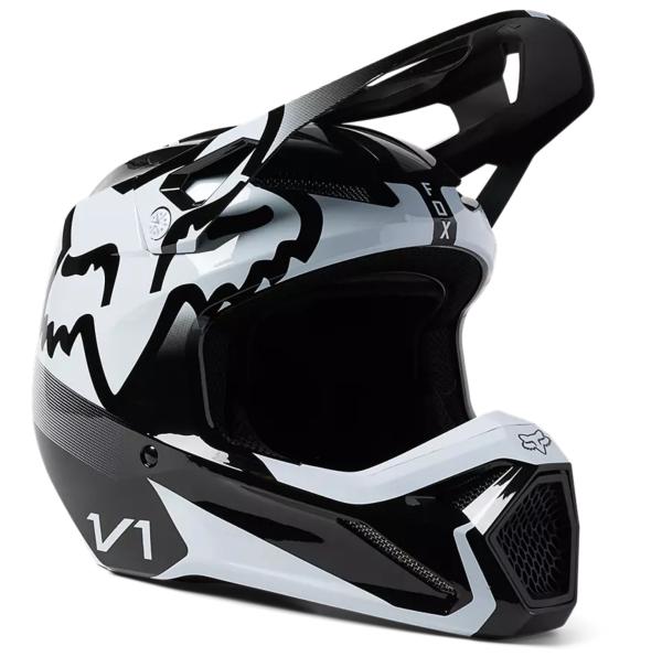 Fox Racing V1 Leed Youth Black/White шлем подростковый Fox Racing V1 Leed Youth Black/White шлем подростковый