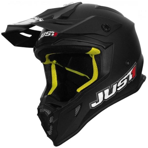 Just1 J38 Solid шлем кроссовый, черный матовый