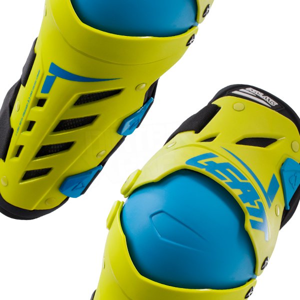 Leatt Dual Axis шарнирные наколенники, салатово-синий