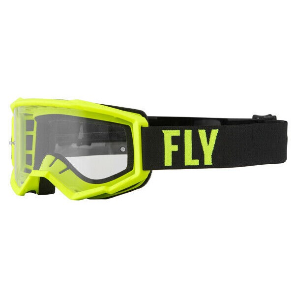 Fly Racing Focus 2022 мотоочки подростковые,  желто-черный Fly Racing Focus 2022 мотоочки подростковые,  желто-черный