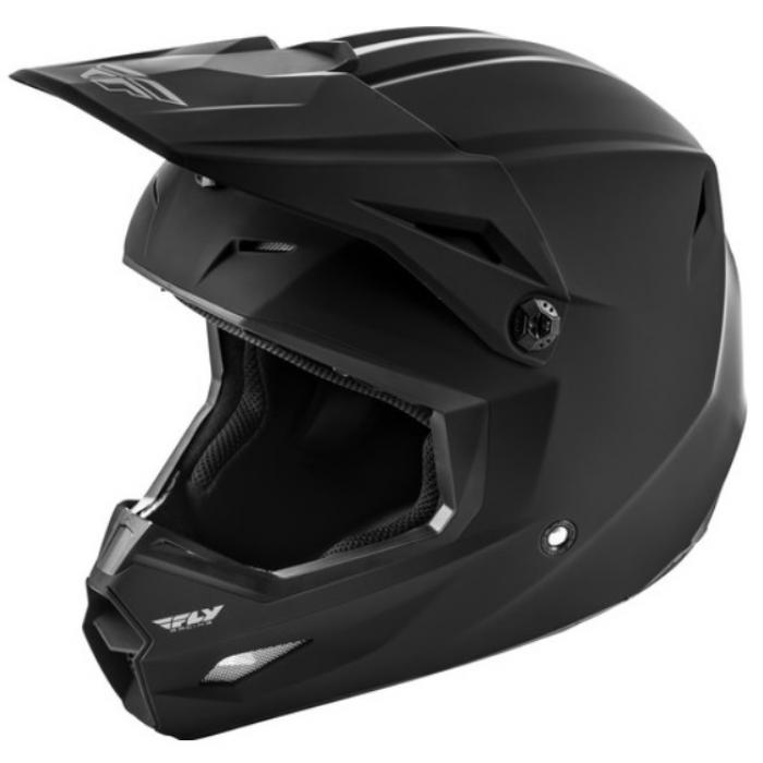 Fly Racing Kinetic Solid шлем кроссовый, черный матовый