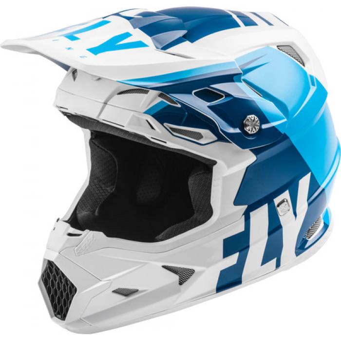 Fly Racing Toxin MIPS Transfer шлем кроссовый, бело-сине-голубой