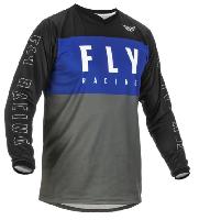 Fly Racing F-16 2022 джерси, сине-серо-черный