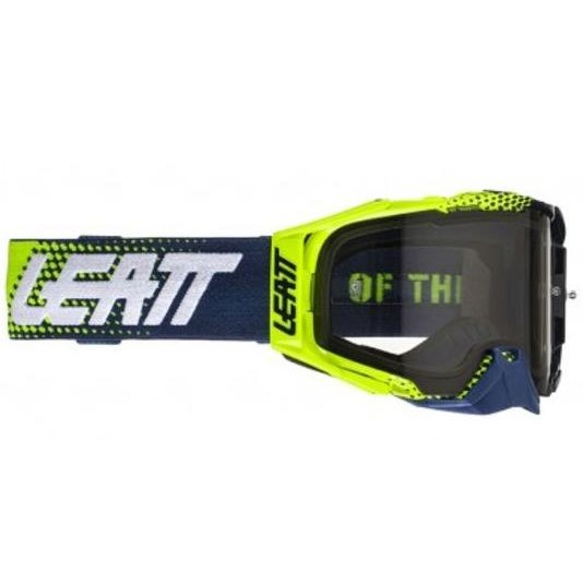 Leatt Velocity 6.5 Lime-Blu / Light Grey 58% мотоочки, двойная линза