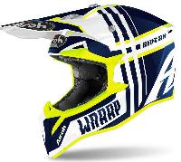 Airoh Wraap Broken шлем внедорожный, сине-бело-желтый