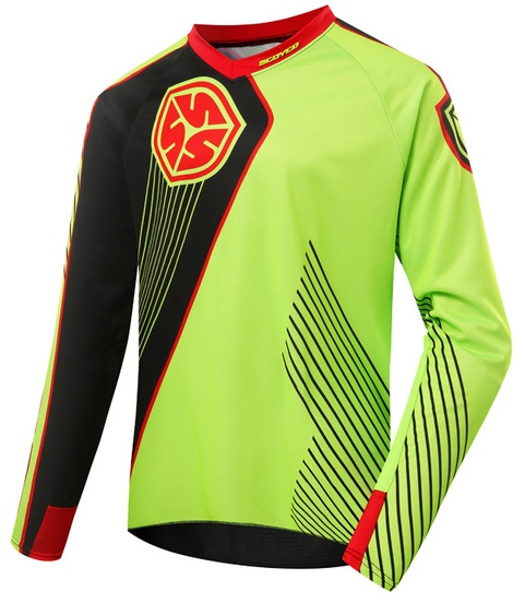 Scoyco T205 джерси, черно-зеленый