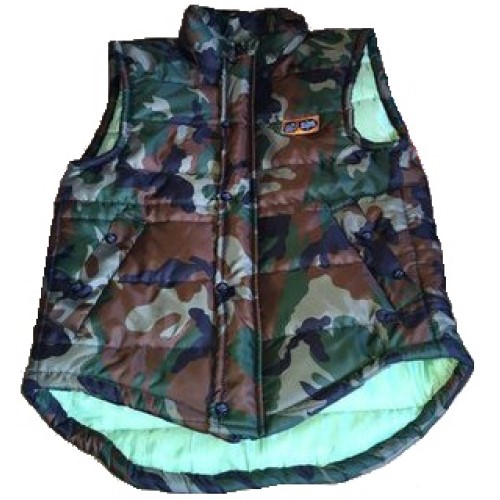 Blind Pigeon жилет стеганный с прямой молнией, зеленый камуфляж