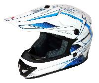 Ataki SC-15 Rift шлем кроссовый детский, бело-синий