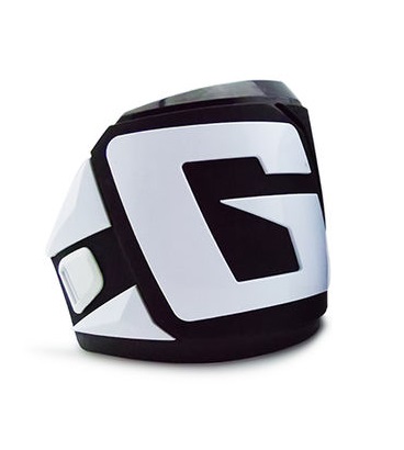 Накладка "G" на верх голенища мотобот Gaerne SG-12, бело-черный, правый