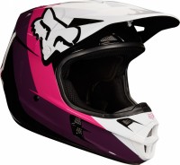 Fox Racing V1 Halyn 2018 шлем кроссовый, черно-малиново-белый