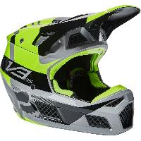 Fox Racing V3 RS 2022 Riet Flow Yellow шлем кроссовый