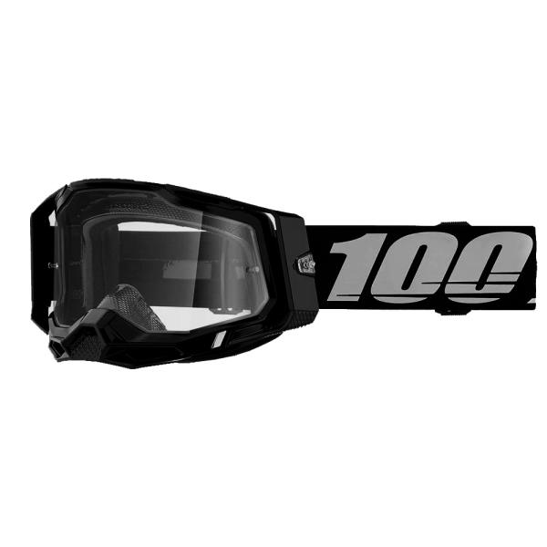 100% Racecraft 2 Black / Clear Lens мотоочки 100% Racecraft 2 Black / Clear Lens мотоочки
