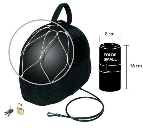 PacSafe Lidsafe сумка для мотошлема с тросом, черный