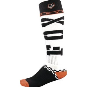 Fox FRI Thin мотоноски, черно-бело-оранжевый