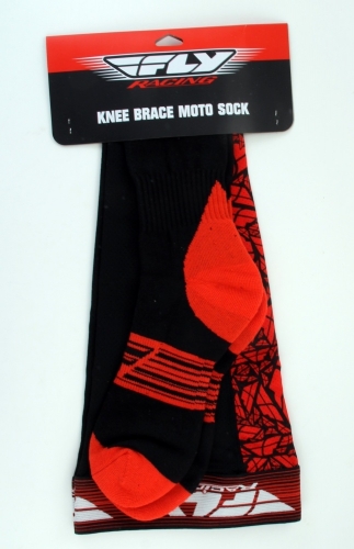 Fly Racing чулки под наколенники с носком, черно-красный