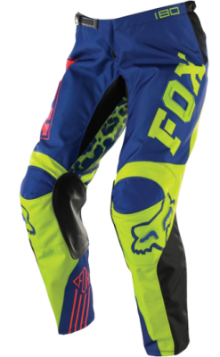 Fox Woman 180 мотоштаны, черно-сине-салатовый