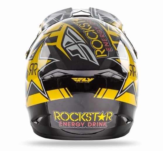 Fly Racing Kinetic Pro Rockstar шлем кроссовый, черно-желтый Fly Racing Kinetic Pro Rockstar шлем кроссовый, черно-желтый