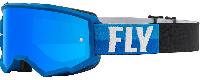 Fly Racing Zone 2020 мотоочки, сине-черный, синяя зеркальная линза