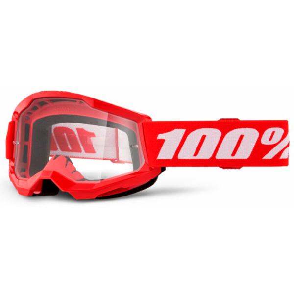 100% Strata 2 Junior Red / Clear Lens мотоочки подростковые 100% Strata 2 Junior Red / Clear Lens мотоочки подростковые