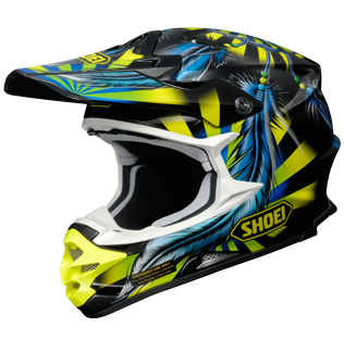 Shoei VFX-W Grant 2 TC-3 шлем кроссовый, желто-сине-черный