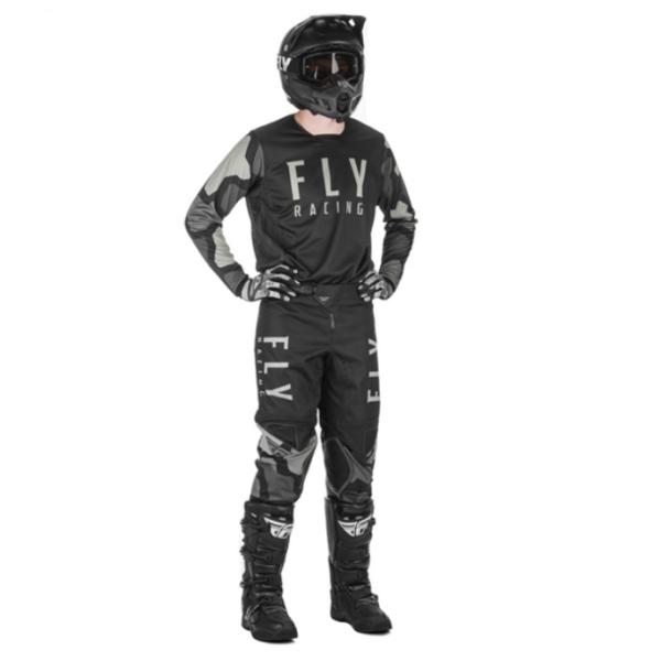 Fly Racing Kinetic K221 2021 комплект, черно-серый Fly Racing Kinetic K221 2021 комплект, черно-серый