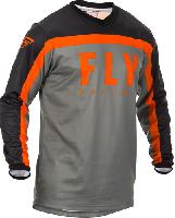 Fly Racing F-16 2020 джерси подростковая, серо-оранжево-черный