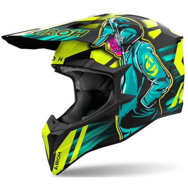 Airoh Wraaap Cyber Yellow Matt шлем внедорожный