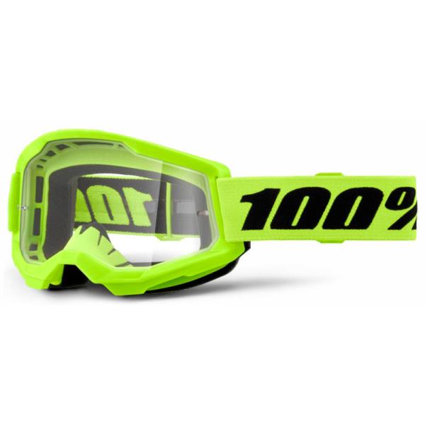 100% Strata 2 Neon Yellow / Clear Lens мотоочки 100% Strata 2 Neon Yellow / Clear Lens мотоочки