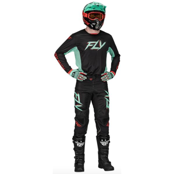 Fly Racing Kinetic S.E. Rave Black/Mint/Red комплект Fly Racing Kinetic S.E. Rave Black/Mint/Red комплект