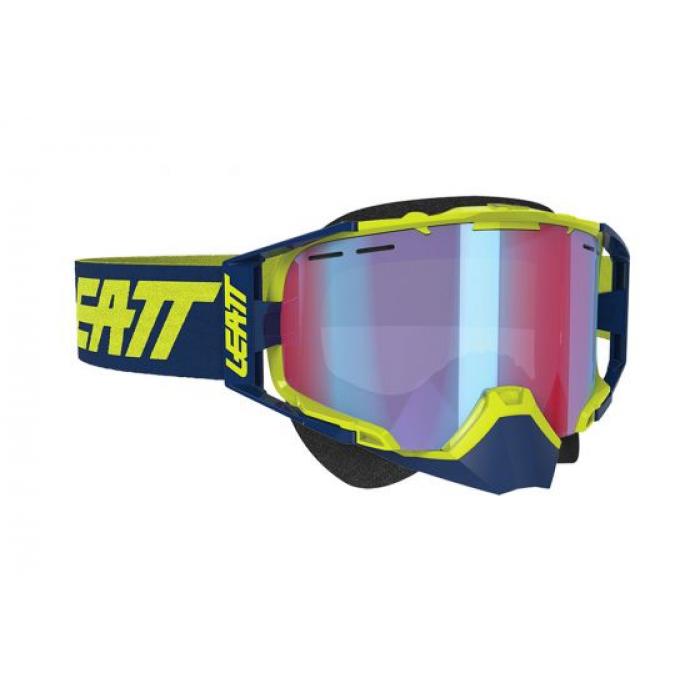 Leatt Velocity 6.5 SNX Iriz Ink/Lime Blue очки снегоходные