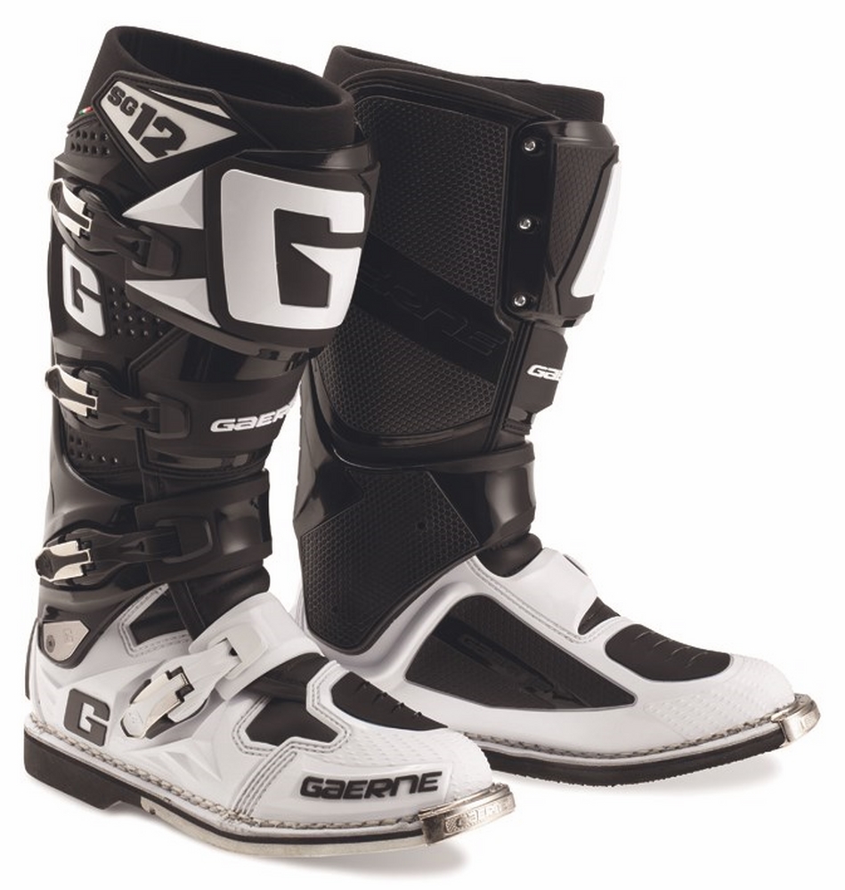 Gaerne SG-12 мотоботы кроссовые, черно-белый