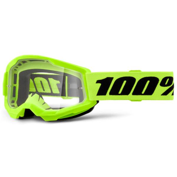 100% Strata 2 Junior Neon Yellow / Clear Lens мотоочки подростковые 100% Strata 2 Junior Neon Yellow / Clear Lens мотоочки подростковые