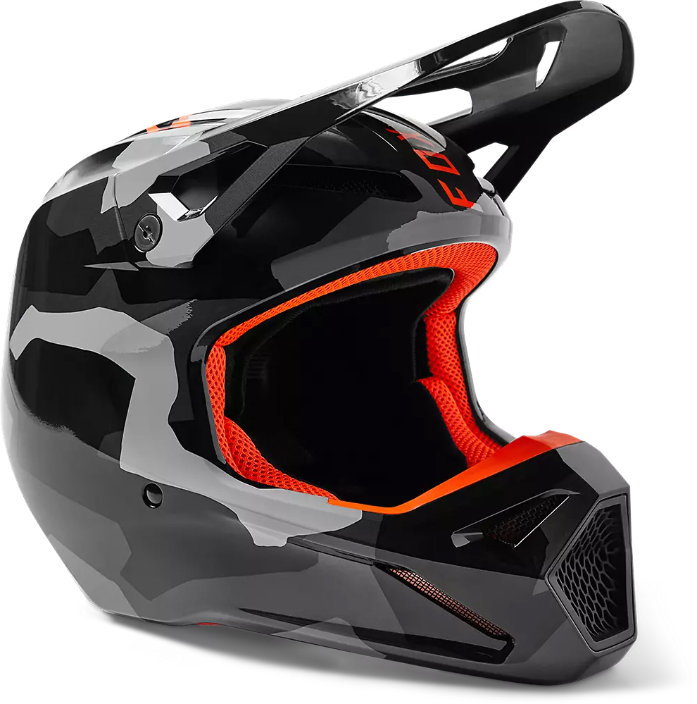 Fox Racing V1 Bnkr Grey Camo шлем кроссовый