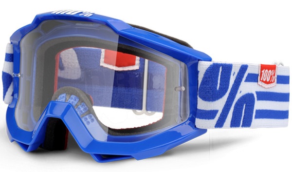 100% Accuri Nimitz мотоочки детские, бело-синий