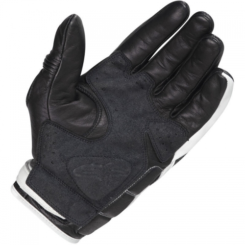 Alpinestars Mustang мотоперчатки кожаные перфорированные с защитой, черно-белый Alpinestars Mustang мотоперчатки кожаные перфорированные с защитой, черно-белый