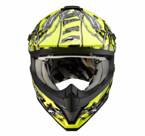 Scorpion VX-15 Air Oil шлем кроссовый, желто-черный