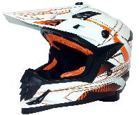 Ataki SC-16 Rift шлем кроссовый, бело-оранжевый