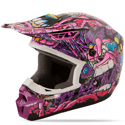 Fly Racing Kinetic Jungle Youth шлем подростковый, фиолетово-розовый Fly Racing Kinetic Jungle Youth шлем подростковый, фиолетово-розовый