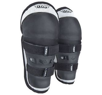 Fox PeeWee Titan Knee Guard наколенники детские, черно-серебристый
