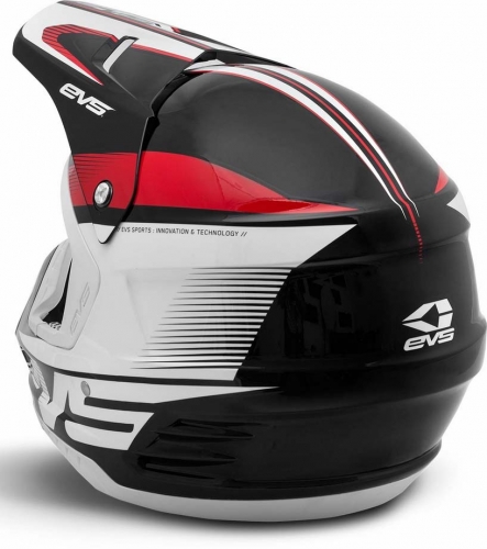 EVS T5 Vapor шлем кроссовый, черно-бело-красный