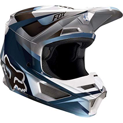 Fox Racing V1 Motif 2019 шлем кроссовый, сине-серый