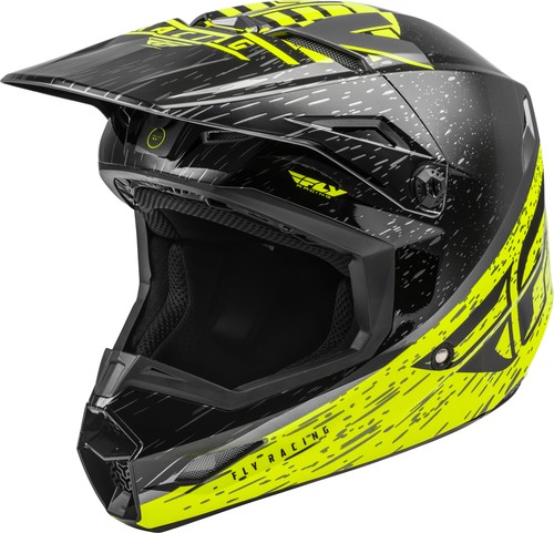 Fly Racing Kinetic K120 2020 шлем кроссовый, серо-черно-салатовый Fly Racing Kinetic K120 2020 шлем кроссовый, серо-черно-салатовый