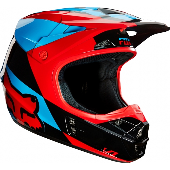 Fox Racing V1 Mako шлем кроссовый, сине-красный