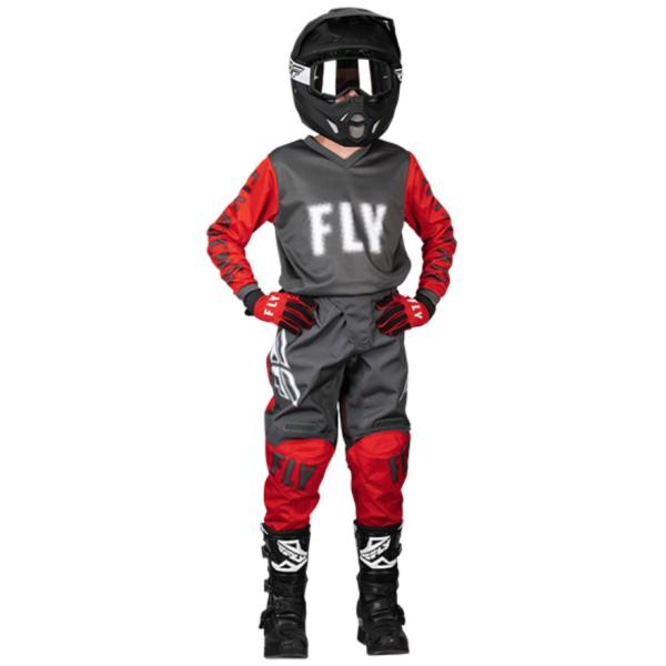 Fly Racing F-16 2023 Grey/Red комплект подростковый Fly Racing F-16 2023 Grey/Red комплект подростковый