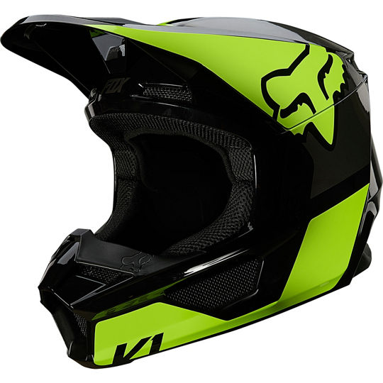 Fox Racing V1 Revn Flow Yellow шлем кроссовый Fox Racing V1 Revn Flow Yellow шлем кроссовый