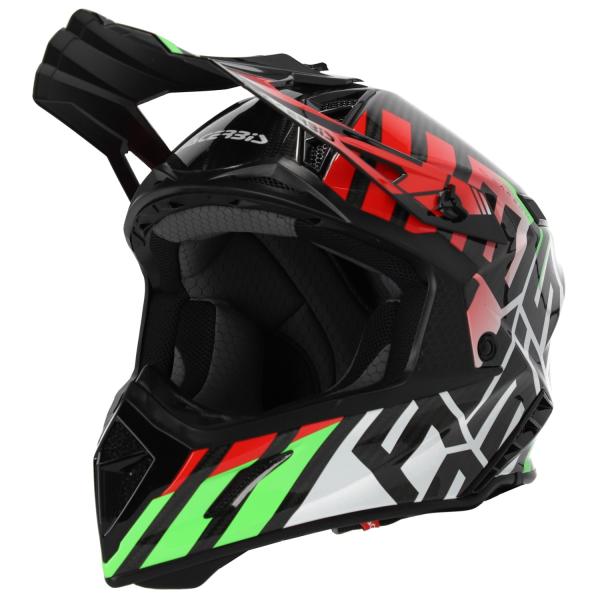 Acerbis Steel Carbon 22-06 Green/Red шлем внедорожный