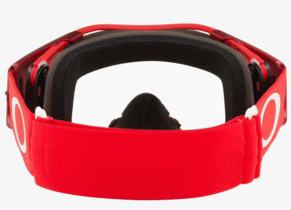 Oakley Airbrake Moto мотоочки красно-черный, прозрачная линза (OO7046-A9)