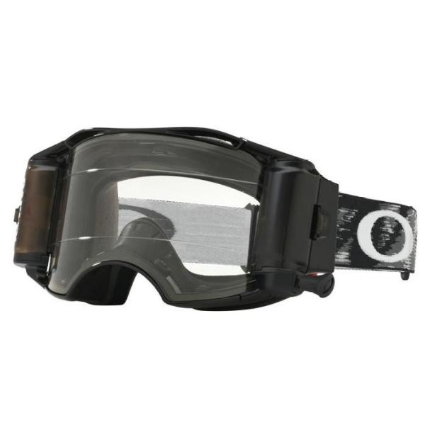 Oakley Airbrake (Roll-Off) Solid мотоочки черный, прозрачная линза (57-989)