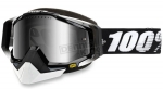 100% Racecraft Snow Abyss Black/Mirror Silver Vented Dual Lens w/Pins очки снегоходные, черный
